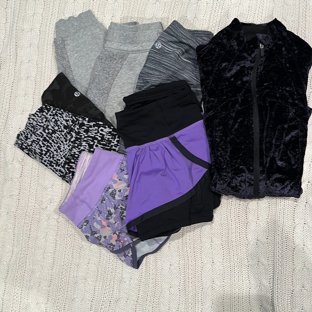 Lot of Lululemon shorts,leggings,sweats & more